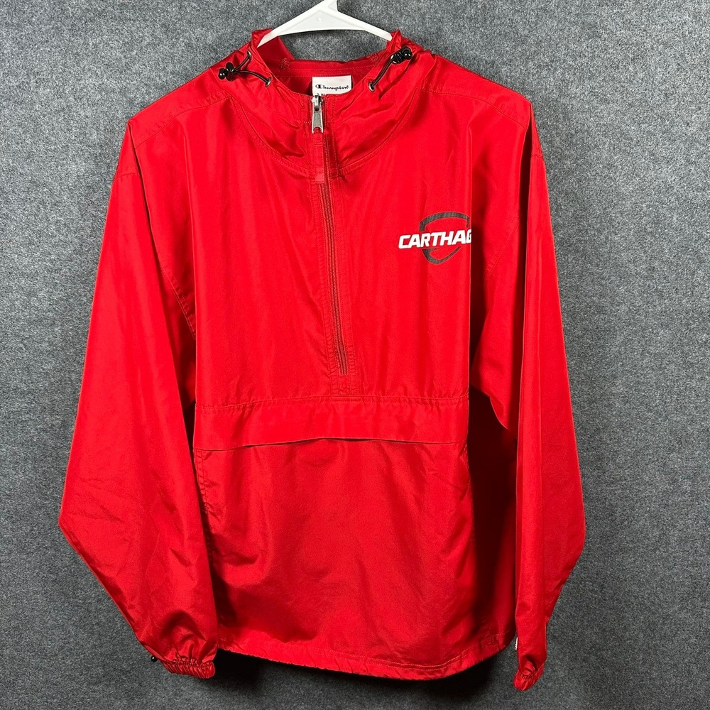 Champion Red Carthage College Windbreaker Size S Athletic